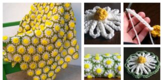 How to DIY Crochet Vintage Daisy Motif Step by Step