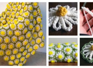 How to DIY Crochet Vintage Daisy Motif Step by Step