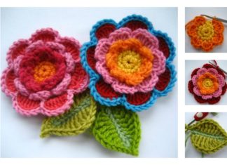 Crochet Triple Layer Flower