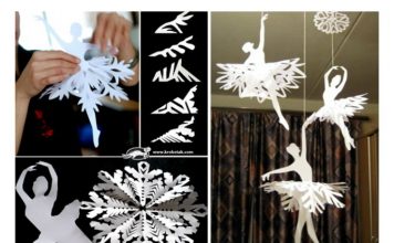 DIY Paper Snowflake Ballerinas for Room Decoration