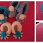 How to Easily Knit Cute Pom-pom Decorated Baby Booties