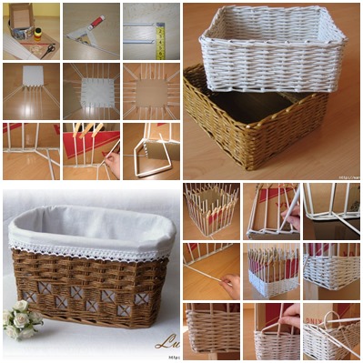 weave baskets with newspaper