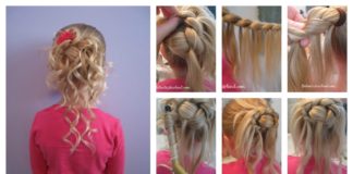 DIY Feather Braided Bun for Flower Girl Hairstyle