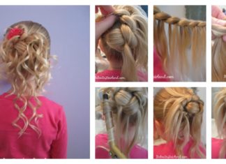 DIY Feather Braided Bun for Flower Girl Hairstyle