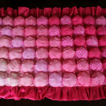 Pink ombre bubble quilt