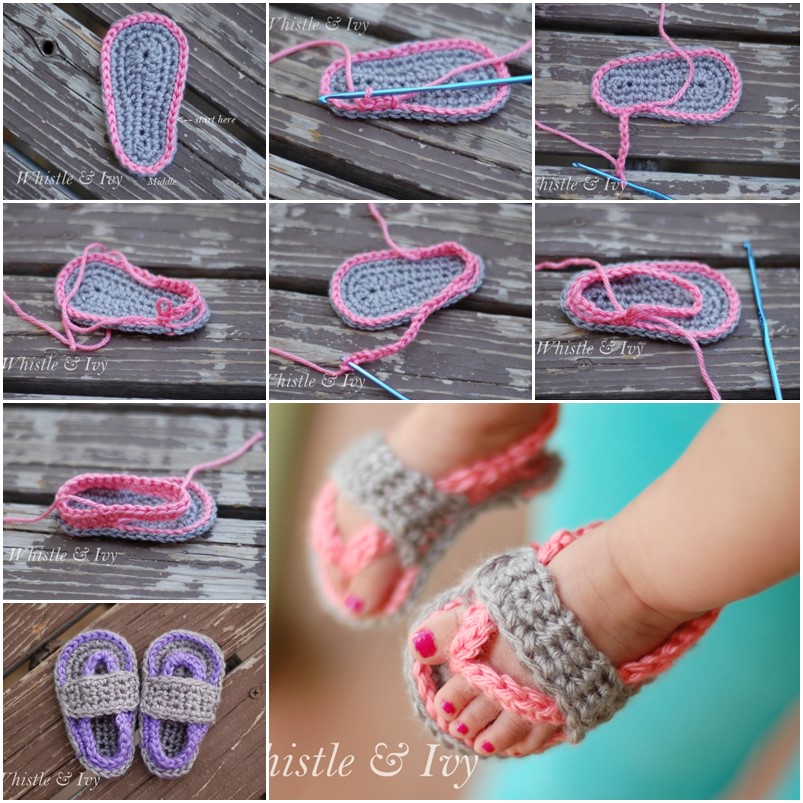 Crochet Baby Flip Flop Sandals