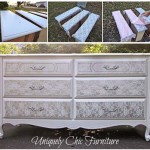 DIY Fefurbish Old Furniture with Lace and Spray Paint