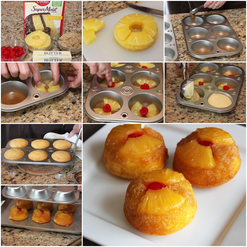 Pineapple Upside-Down Cupcakes