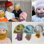 Bobble-Crochet-Beard-Beanies