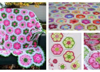 DIY Crochet African Flower Blanket Free Pattern