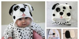 DIY Crochet Cute Dalmatian Dog Baby Hat