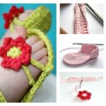 DIY Crochet Flower Power Baby Sandals