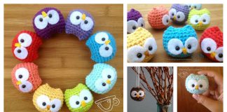 DIY Crochet Baby Owl Ornaments