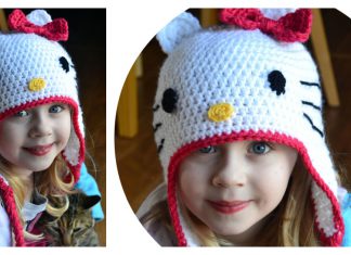 Hello Kitty Hat Free Crochet Pattern