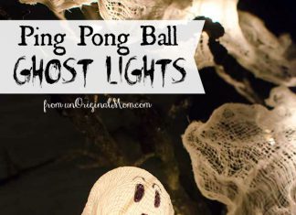 DIY Ping Pong Ball Ghost Lights