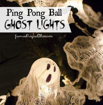 DIY Ping Pong Ball Ghost Lights