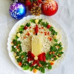 Candle Decorated Christmas Salad-1