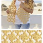 Sunflower Lace Shawl Free Crochet Pattern