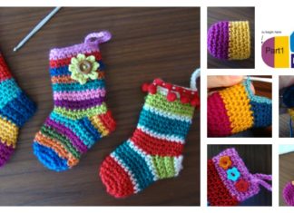 DIY Crochet Christmas Socks with Free Pattern