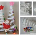 DIY French Knitting Christmas Tree Shaped Ornaments