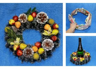 DIY Pretty Christmas Wreath with Newspaper