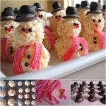 DIY Rice Krispie Snowman Christmas Treat