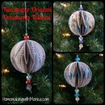 Newspaper Origami Christmas Ornament