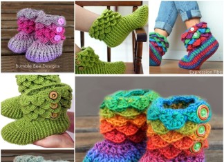 Crocodile Crochet Boots