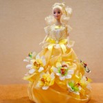 DIY Barbie Chocolate Bouquet dress-05