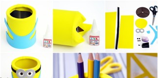 DIY Cute Minion Desk Organiser