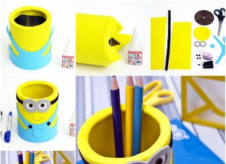 DIY Cute Minion Desk Organiser