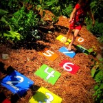 Cool DIY Garden Path Ideas hopscotch stepping stone