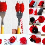 YARN POM-POM LADYBUG