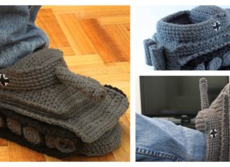 Crochet Panzer Tank Slippers