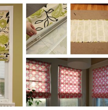 Easy DIY No Sew Roman Shades Out of Mini Blinds