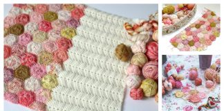 Easy Hexagon Blanket Free Crochet Pattern