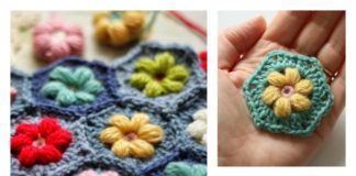 Crochet Daisy Puffagon Free Pattern