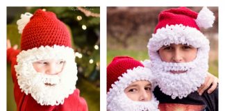 Double Loop Crochet Santa Beard with free Pattern