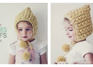 Crochet Adorable PomPoms and Puffs Hat with Free Pattern