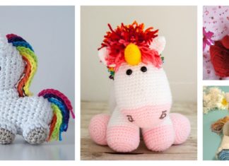 Crochet Rainbow Unicorn with Free Patterns