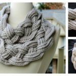 Crochet Double Layered Braided Cowl with Free Pattern