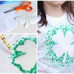 DIY Eraser-Stamped St. Patrick’s Day Shirt