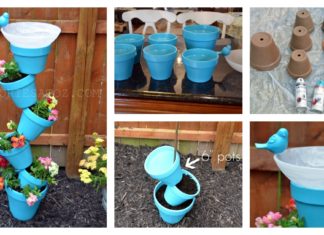 DIY Garden planter and Birds bath