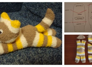 DIY cute halloween sock kitten / cat