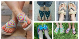 18 Crochet Flip Flops with Free Pattern