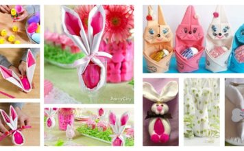 Bunny Napkin Origami for the Easter Table
