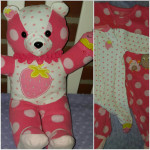 keepsake bear made from baby clothes 1