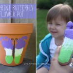 DIY Mothers Day Craft -Footprint Butterfly Flower Pot