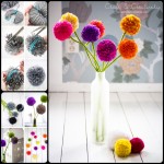 DIY Mothers Day Craft -Pom pom flowers