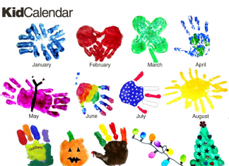 Kids Handprint Calendar